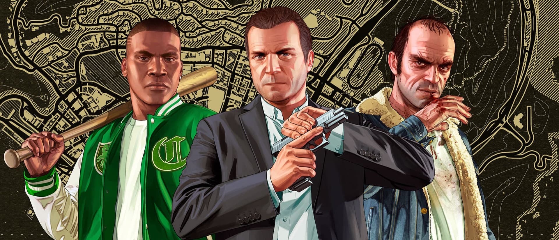 Official GTA V product page banner from Rockstar Store