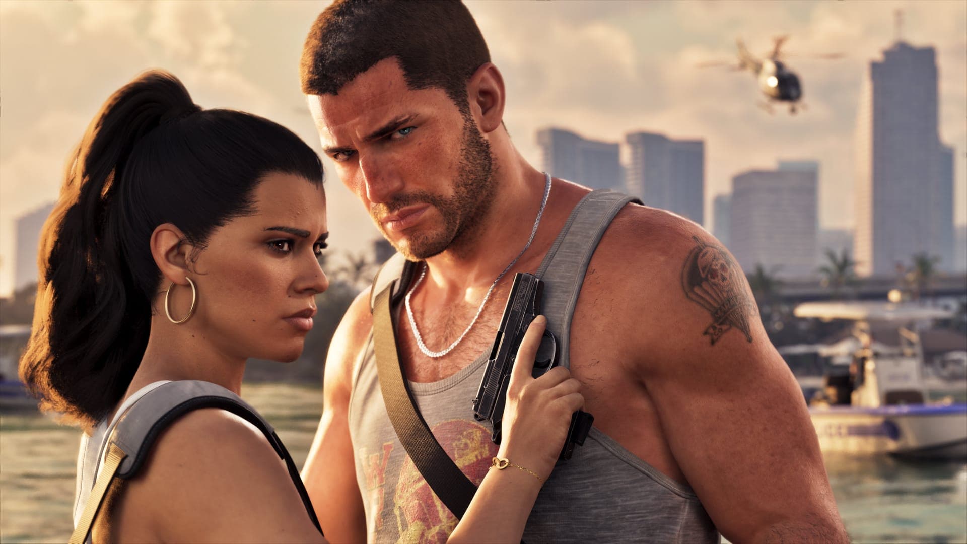 Jason and Lucia together in an official GTA VI screenshot